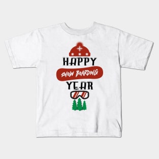 Happy Snowboarding Year Kids T-Shirt